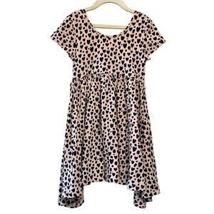 TAYLOR JOELLE Heart Print Dress Girls 7 Twirl Love Hearts Cotton Dress
